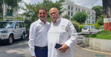 Sapkota (l) and Singh